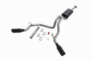 Toyota Tacoma Performance Exhaust - Rough Country - Dual Cat-Back - Black - '16-'23